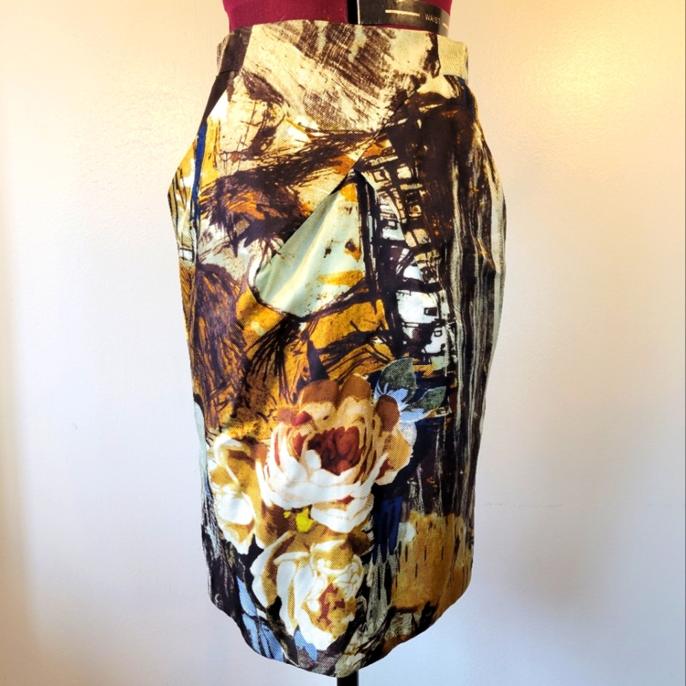 NWT Bill Blass floral "wrap" skirt.